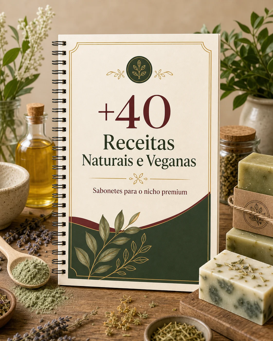 Mais 40 receitas naturais e veganas de sabonetes