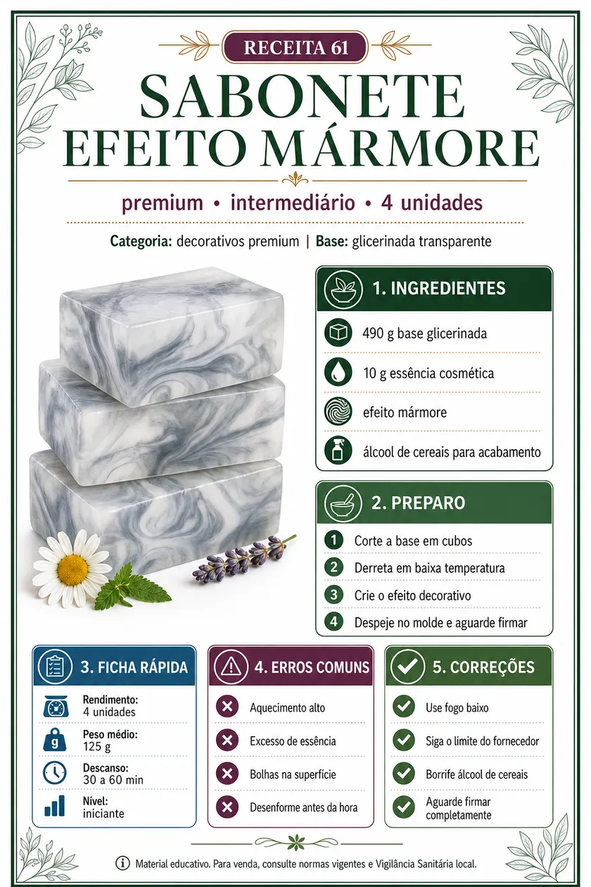 Receita visual de Sabonete Decorativo Premium